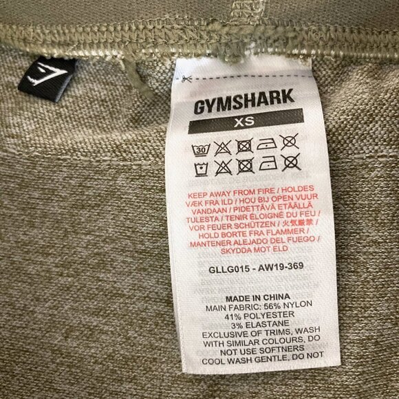 GymShark Flex Contour Low Rise Leggings Green Khaki & Sand - Picture 14 of 14